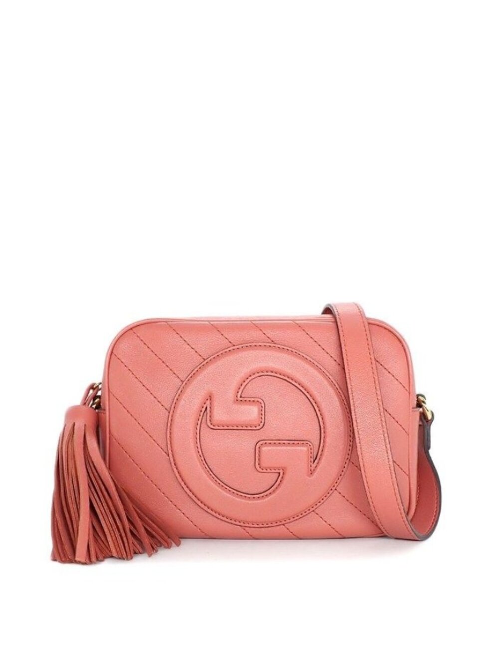 Gucci Shoulder Bag Interlocking G Blondie Small Pink Calfskin Gold